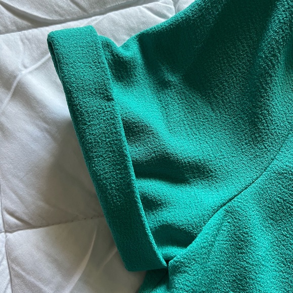 Teal Straight Line Dress with Woven Detailing - Picture 5 of 8